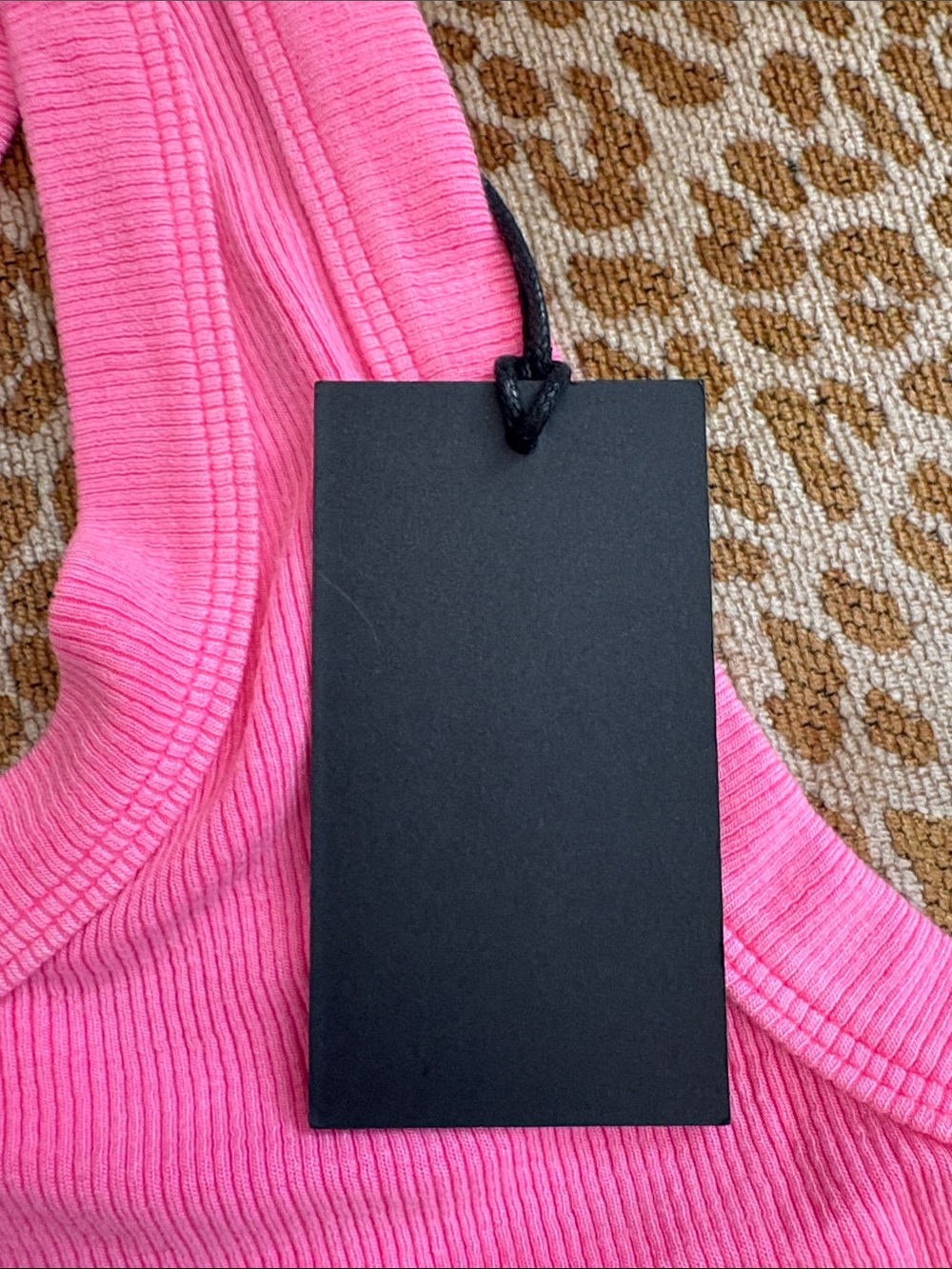 Katie J NYC Bright Pink Ribbed Racerback Tank - Picture 7 of 7